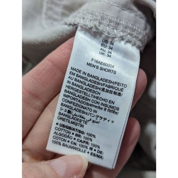 Amazon Essentials Men's 34 Tan Mid-Rise Light Khaki Cargo Shorts - Picture 4 of 6